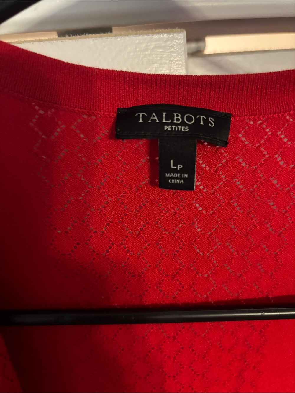 Talbots Open-Front Red Women's Cardigan - Picture 3 of 3